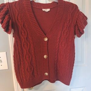 Brand is Entro. Size medium. Burgundy